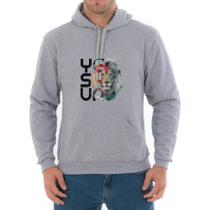 Moletom Canguru Unissex Algodao Estampa Gospel Cristã Leao