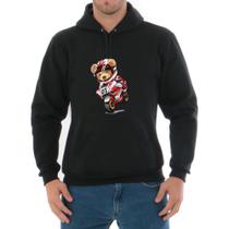 Moletom Canguru Unissex Algodao Estampa Ursinho Moto Premium Moletom Canguru Unissex Algodao Estampa Ursinho Moto Premium