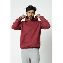 Moletom Canguru Unissex Com Capuz Algodão Flanelado Liso Sem Estampa Feminino Masculino