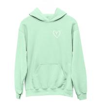 Moletom Canguru Unissex Corações Adulto Básico