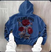 Moletom Canguru Unissex Dark Rose com Capuz Flanelado 3 Cabos Premium