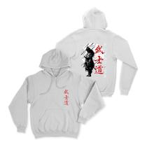 Moletom Canguru Unissex Espirito Samurai Japonês Streetwear Anime algodão flanelado