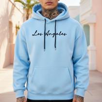 Moletom Canguru Unissex Estampa Los Angeles Para O Inverno Frio