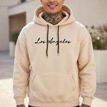 Moletom Canguru Unissex Estampa Los Angeles Para O Inverno Frio