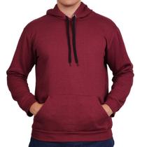 Moletom Canguru Unissex Fechado de Algodão Blusa com Capuz Lisa
