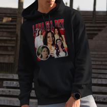 Moletom Canguru Unissex Lana Del Rey Grapgic Red Cantoria Americana Pop Indie Vintage - Exclusivo para Fãs