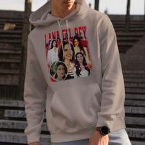 Moletom Canguru Unissex Lana Del Rey Grapgic Red Cantoria Americana Pop Indie Vintage - Exclusivo para Fãs