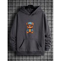 Moletom Canguru Unissex Masculino e Feminino Flanelado Blusa de Frio Promoção Urso De Jaqueta (FRENT