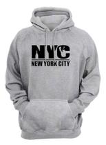 Moletom Canguru Unissex New York City Capuz Algodão
