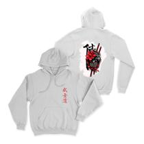 Moletom Canguru Unissex Samurai Mascara Katana Blusa Streetwear algodão flanelado