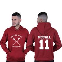 Moletom Canguru Unissex Série Teen Wolf Scott McCall 11 Lacrosse