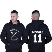 Moletom Canguru Unissex Série Teen Wolf Scott McCall 11 Lacrosse