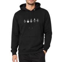 Moletom Canguru Volcom Lunar Preto Moletom Canguru Volcom Lunar Preto