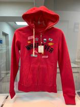 moletom capuz e ziper feminino pink tamanho P