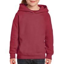 Moletom Capuz Infantil Feminino Básico Conforto Casual