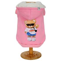 Moletom Capuz Urso Chiclete para Cães - G Moletom Capuz Urso Chiclete para Cães - G
