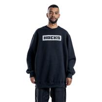 Moletom Careca Hocks Tamanho Especial Logo Letter Preto Moletom Careca Hocks Tamanho Especial Logo Letter Preto