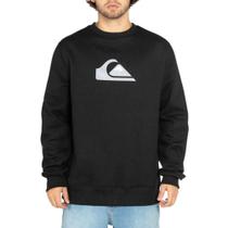 Moletom Careca Quiksilver Comp Logo Preto Moletom Careca Quiksilver Comp Logo Preto
