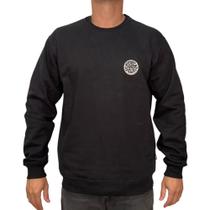 Moletom Careca Rip Curl Wetsuit Icon Crew Preto Moletom Careca Rip Curl Wetsuit Icon Crew Preto