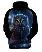 Moletom Casaco Animais Corujas Misticas Aves Noturnas HD 20