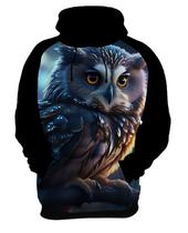 Moletom Casaco Animais Corujas Misticas Aves Noturnas HD 24