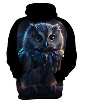 Moletom Casaco Animais Corujas Misticas Aves Noturnas HD 26