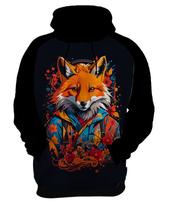 Moletom Casaco Animais Raposa Laranja Arte Oriental HD 2 Moletom Casaco Animais Raposa Laranja Arte Oriental HD 2