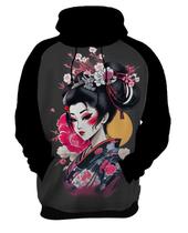 Moletom Casaco Arte Oriental Mulher Gueixa Beleza Samurai 1