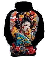 Moletom Casaco Arte Oriental Mulher Gueixa Beleza Samurai 2 Moletom Casaco Arte Oriental Mulher Gueixa Beleza Samurai 2