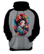 Moletom Casaco Arte Oriental Mulher Gueixa Beleza Samurai 3 Moletom Casaco Arte Oriental Mulher Gueixa Beleza Samurai 3