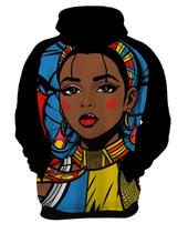 Moletom Casaco Blusa Africa PopArt Mu.lher Africana Arte 1