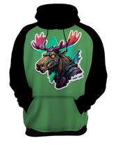 Moletom Casaco Blusa Animais Cyberpunk Alce Veado HD 1 Moletom Casaco Blusa Animais Cyberpunk Alce Veado HD 1