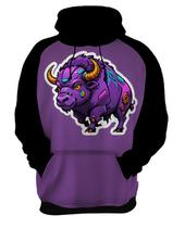 Moletom Casaco Blusa Animais Cyberpunk Búfalo Africa HD 3