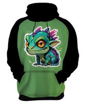 Moletom Casaco Blusa Animais Cyberpunk Camaleão Repteis 1