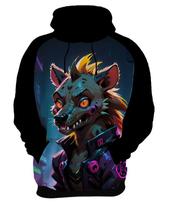 Moletom Casaco Blusa Animais Cyberpunk Hienas Savanas 1
