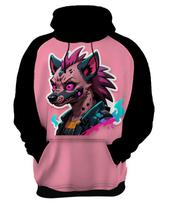 Moletom Casaco Blusa Animais Cyberpunk Hienas Savanas 3