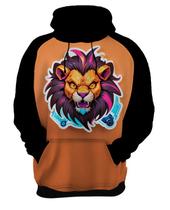 Moletom Casaco Blusa Animais Cyberpunk Leão Rei da Selva 2 Moletom Casaco Blusa Animais Cyberpunk Leão Rei da Selva 2