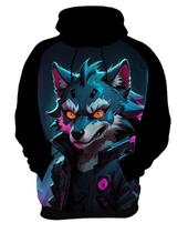 Moletom Casaco Blusa Animais Cyberpunk Lobos Matilha HD 2