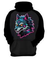 Moletom Casaco Blusa Animais Cyberpunk Lobos Matilha HD 3