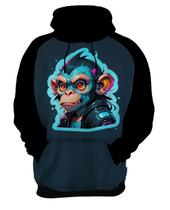 Moletom Casaco Blusa Animais Cyberpunk Macacos Gorilas 1 Moletom Casaco Blusa Animais Cyberpunk Macacos Gorilas 1