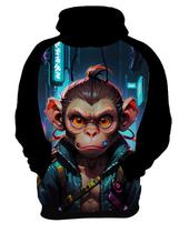 Moletom Casaco Blusa Animais Cyberpunk Macacos Gorilas 3 Moletom Casaco Blusa Animais Cyberpunk Macacos Gorilas 3