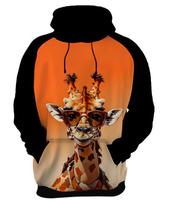 Moletom Casaco Blusa Animais Óculos Girafas Moderna HD 1