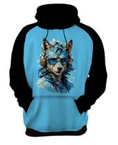Moletom Casaco Blusa Animais Óculos Lobo Fone Moderno 1 Moletom Casaco Blusa Animais Óculos Lobo Fone Moderno 1