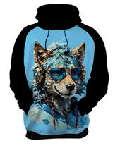 Moletom Casaco Blusa Animais Óculos Lobo Fone Moderno 2 Moletom Casaco Blusa Animais Óculos Lobo Fone Moderno 2