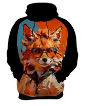 Moletom Casaco Blusa Animais Óculos Raposa Moderna 1