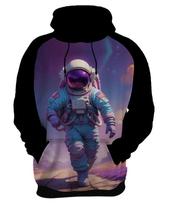 Moletom Casaco Blusa Estampa Astronauta Lua Galaxia HD 1