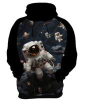 Moletom Casaco Blusa Estampa Astronauta Lua Galaxia HD 2