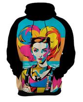 Moletom Casaco Blusa Estampa Mu.lher Loira Pop Art Moda 4