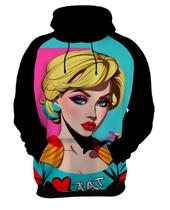 Moletom Casaco Blusa Estampa Mu.lher Loira Pop Art Moda 7 Moletom Casaco Blusa Estampa Mu.lher Loira Pop Art Moda 7