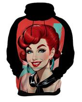 Moletom Casaco Blusa Estampa Mu.lher Ruiva Pop Art Moda 3